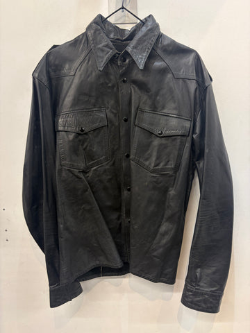 UNBRANDED Long Sleeve Leather SHIRT, LRG