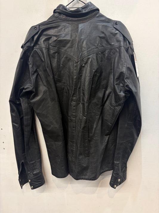 UNBRANDED Long Sleeve Leather SHIRT, LRG