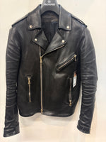 BALMAIN PARIS Riding Leather JACKET, MED