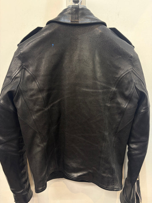 BALMAIN PARIS Riding Leather JACKET, MED