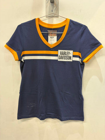 HARLEY DAVIDSON V Neck Textile SHIRT, XS