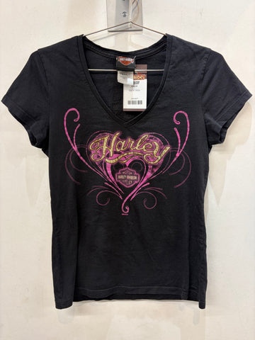HARLEY DAVIDSON V Neck Textile SHIRT, MED