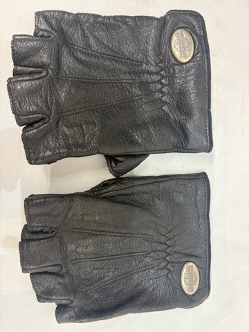 HARLEY DAVIDSON Fingerless Leather GLOVES, MED