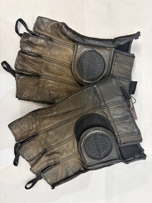 HARLEY DAVIDSON Fingerless Leather GLOVES, Med