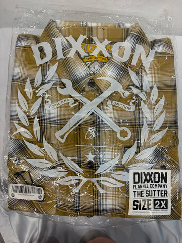 DIXXON Longsleeve Button Up Textile SHIRT, XXL