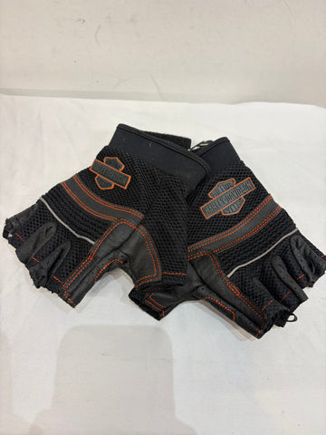 HARLEY DAVIDSON Fingerless Riding Mixed Material GLOVES, XL