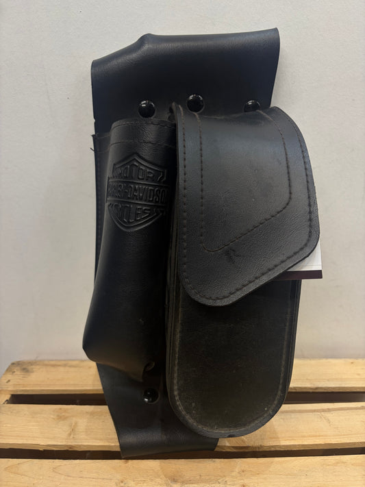 HARLEY DAVIDSON Saddlebag Guard Water Bottle Holder Vegan Leather BAGGAGE