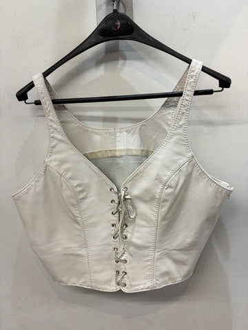 The Leather Ranch 2 piece corsetted top and Leather SHORTS, 34