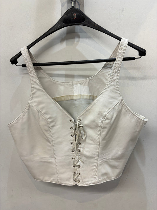 The Leather Ranch 2 piece corsetted top and Leather SHORTS, 34
