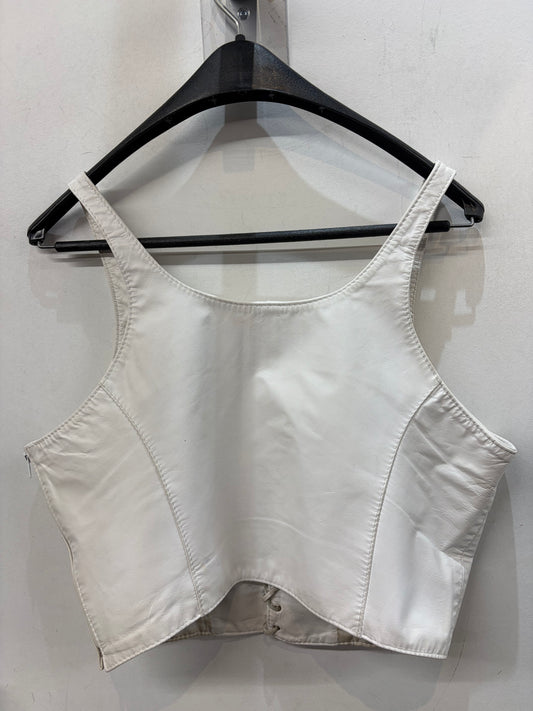 The Leather Ranch 2 piece corsetted top and Leather SHORTS, 34