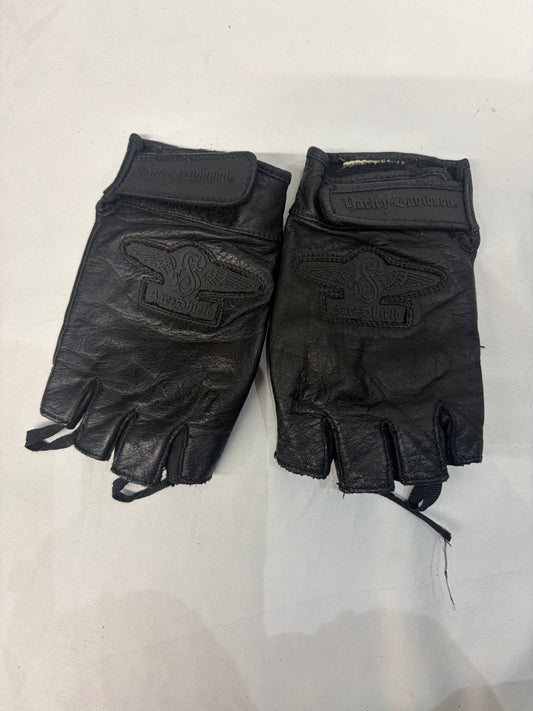 HARLEY DAVIDSON Fingerless Leather GLOVES, XS
