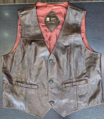 REGENCY Gambler Leather VEST, MED