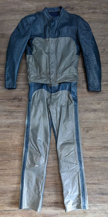 UNBRANDED Two Piece Leather RACE SUIT, SM