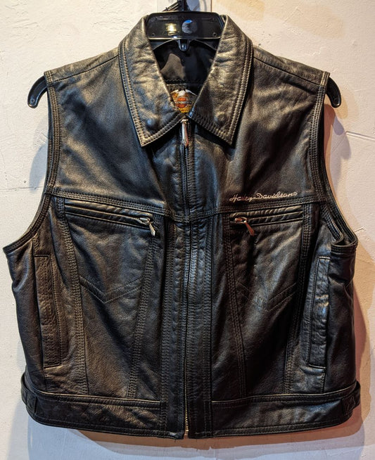 HARLEY DAVIDSON Trucker Leather VEST, LRG