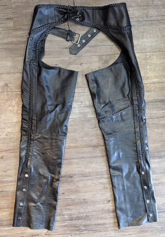 HIGHWAY HAWKS Classic Leather CHAPS, 24"