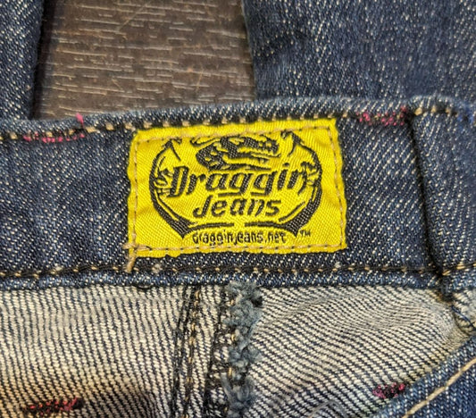 DRAGGIN' JEANS Riding Jeans Denim PANTS, 32