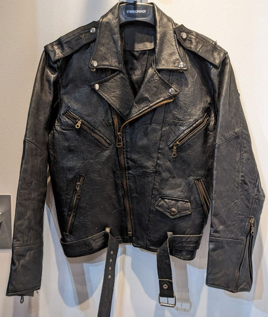 UNBRANDED Biker Classic Leather JACKET, SM