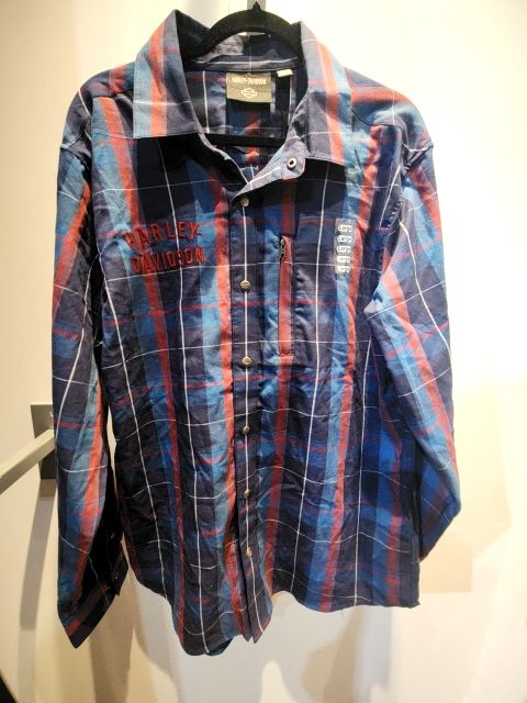 HARLEY DAVIDSON Longsleeve Button Up Textile SHIRT, LRG