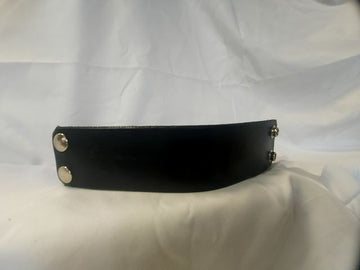 MACK'S LEATHERS Solid Black Wristband Leather ACCESSORY, 6.25