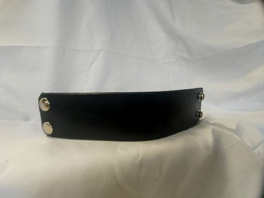 MACK'S LEATHERS Solid Black Wristband Leather ACCESSORY, 7.00