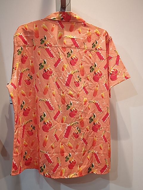 DIXXON Short Sleeve Button Up Textile SHIRT, 2XL