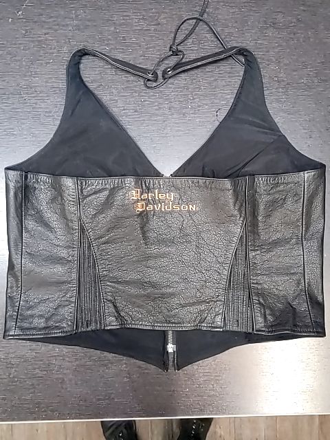 HARLEY DAVIDSON Halter Top Leather SHIRT, LRG