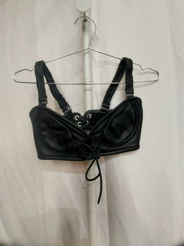 MACK'S LEATHERS Bikini Top Leather SHIRT, MED