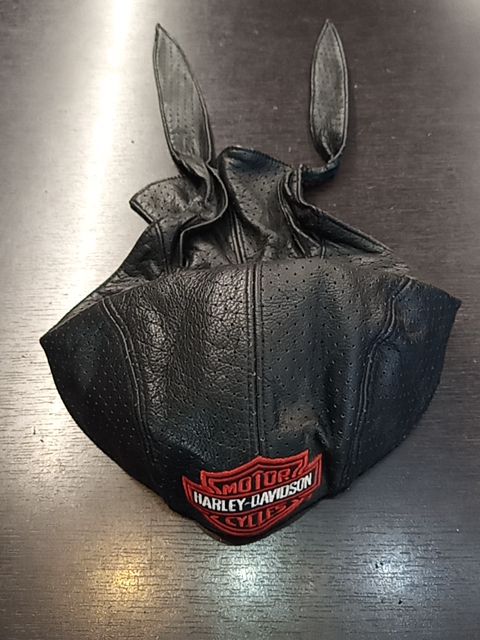 HARLEY DAVIDSON Skull Cap Leather HAT, XL