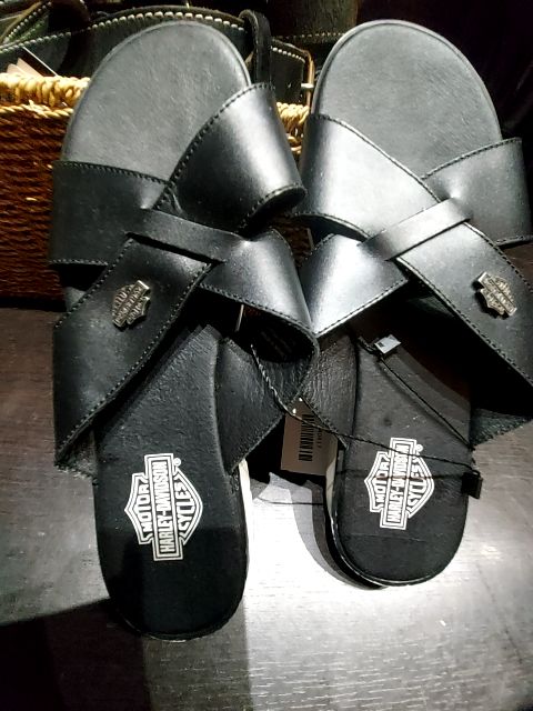 HARLEY DAVIDSON Open Toe Sandals Leather FOOTWEAR, 38