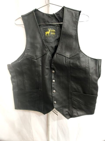 UNBRANDED Western Biker Leather VEST, LRG