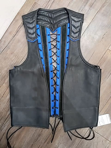 OFF RAMP LEATHERS Bar Leather VEST, LRG