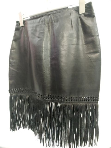 DANIER Fringe Leather SKIRT, 27