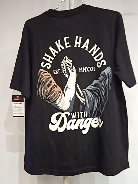 WORKMAN Shake Hands With Danger All Trades Textile SHIRT, MED