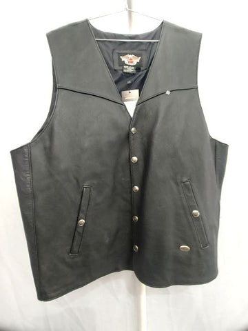 HARLEY DAVIDSON Riding Biker Leather VEST, XXL