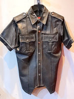KOOKIE Short Sleeve Uniform Leather SHIRT, LRG