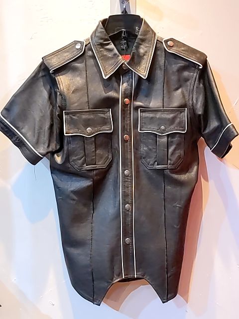 KOOKIE Short Sleeve Uniform Leather SHIRT, LRG