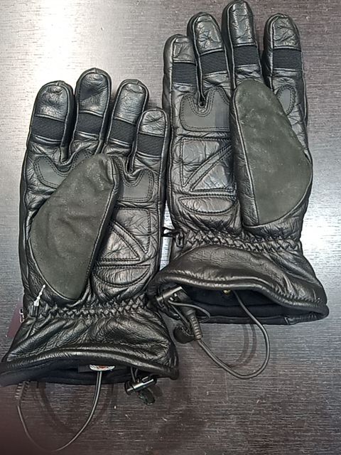 HARLEY DAVIDSON Heated Gauntlet Leather GLOVES, MED
