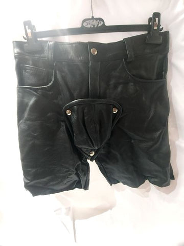 MACK'S LEATHERS Shorts w/ Codpiece Leather FETISH, 34
