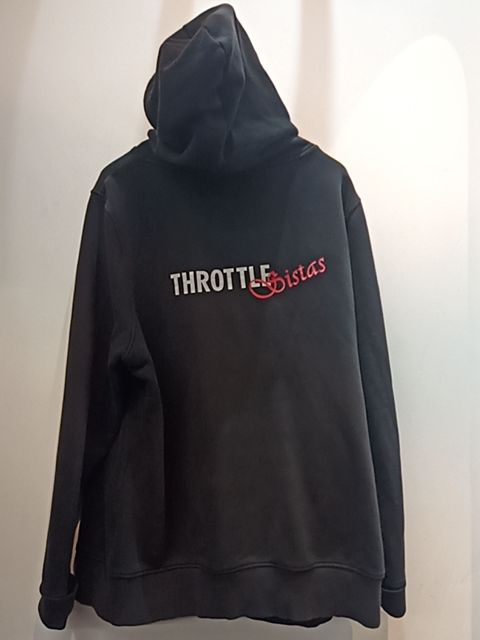 THROTTLE SISTERS Zip Front Textile HOODIE, XXL