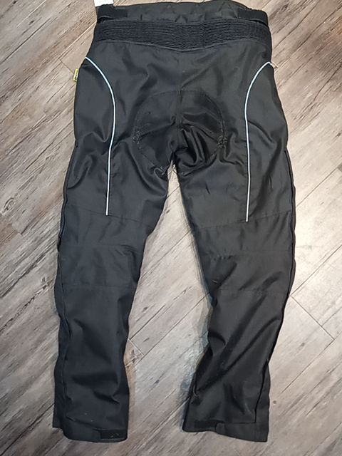 RUBBER SIDE DOWN Jet Textile PANTS, 36