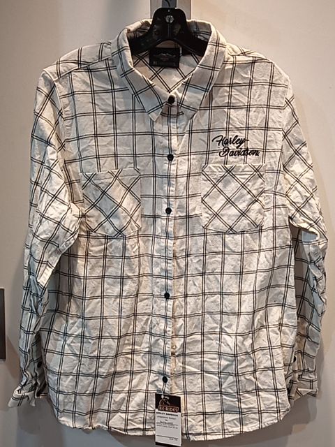 HARLEY DAVIDSON Longsleeve Button Up Textile SHIRT, 2XL