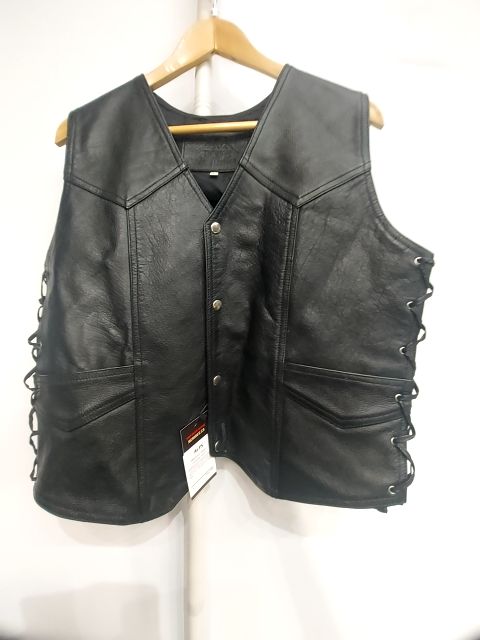 ALPS Western Biker Leather VEST, SM