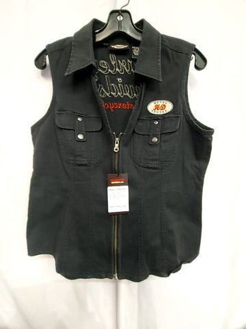 HARLEY DAVIDSON Fashion Moto Denim VEST, LRG