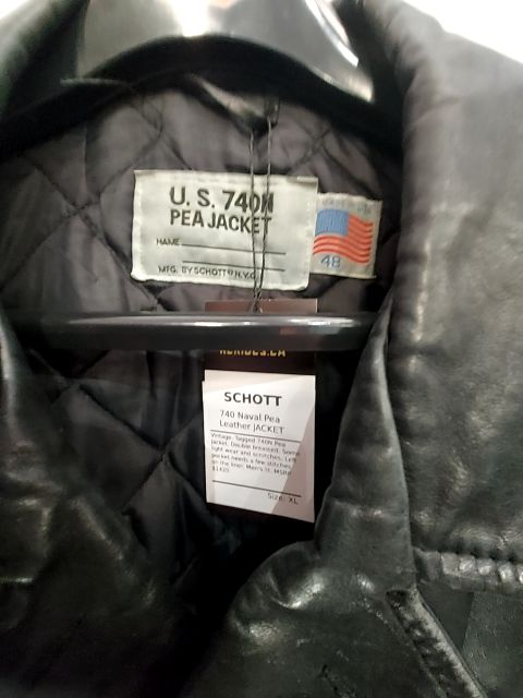 SCHOTT 740 Naval Pea Leather JACKET, XL