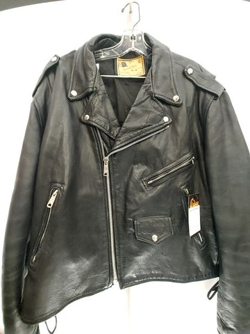 LEATHER MEN Vintage Classic Leather JACKET, LRG