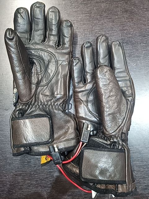 OLYMPIA Heated Gauntlet Leather GLOVES, SM