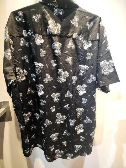 DIXXON Short Sleeve Button Up Textile SHIRT, XL