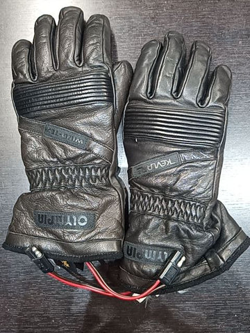 OLYMPIA Heated Gauntlet Leather GLOVES, SM