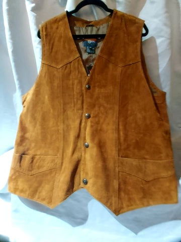 CRIPPLE CREEK Western Gambler Suede VEST, XXL