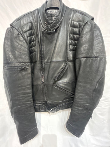 HARLEY DAVIDSON Vintage Riding Leather JACKET, MED